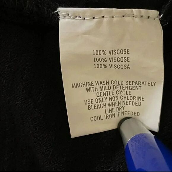 O’Neill Viscose Black Front Tie Straps  Slits Flowy Beach Maxi Womens Dress SZ S - Picture 14 of 16